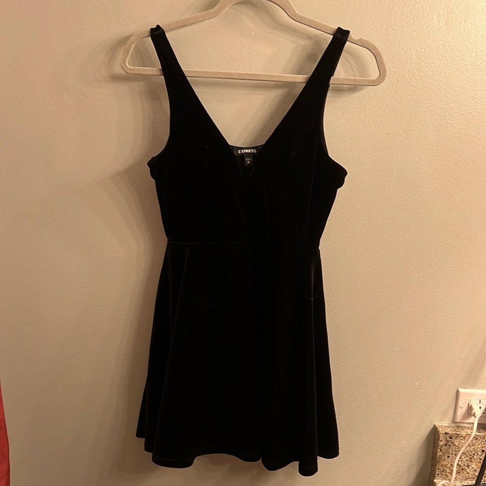 Like new Express velvet black romper